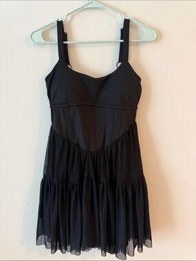 Derek Heart Black Tiered Chiffon Babydoll Romper